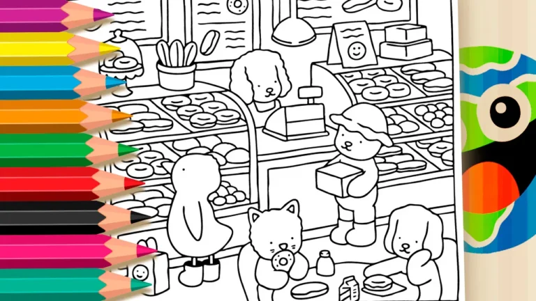 Desenho para colorir Desenho para Colorir Desenho Kawaii Doceria - Pinte no Site ou Imprimir Grátis!