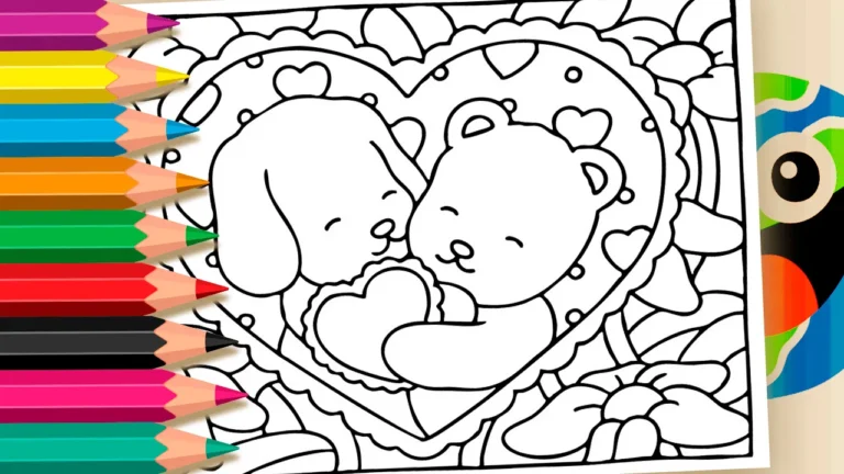 Desenho para colorir Desenho para Colorir Desenho Kawaii Meu Amor - Pinte no Site ou Imprimir Grátis!
