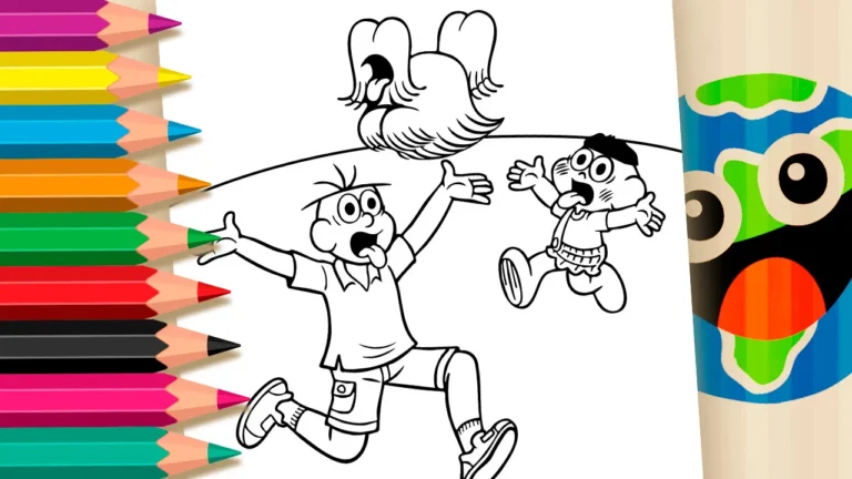 Desenho para colorir Desenho para Colorir Meme Turma da Mônica Correndo - Pinte no Site ou Imprimir Grátis!