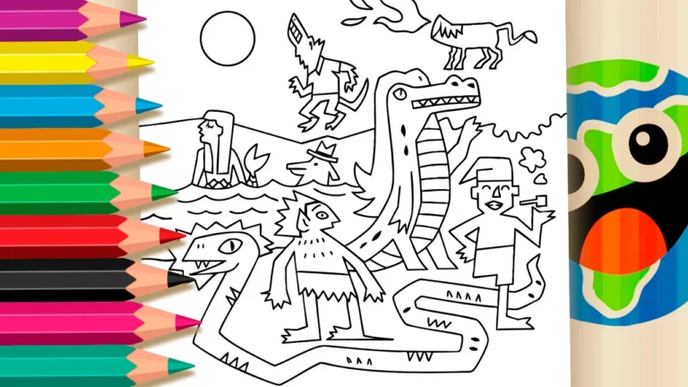 Desenho para colorir Desenho para Colorir Folclore Brasileiro - Pinte no Site ou Imprimir Grátis!