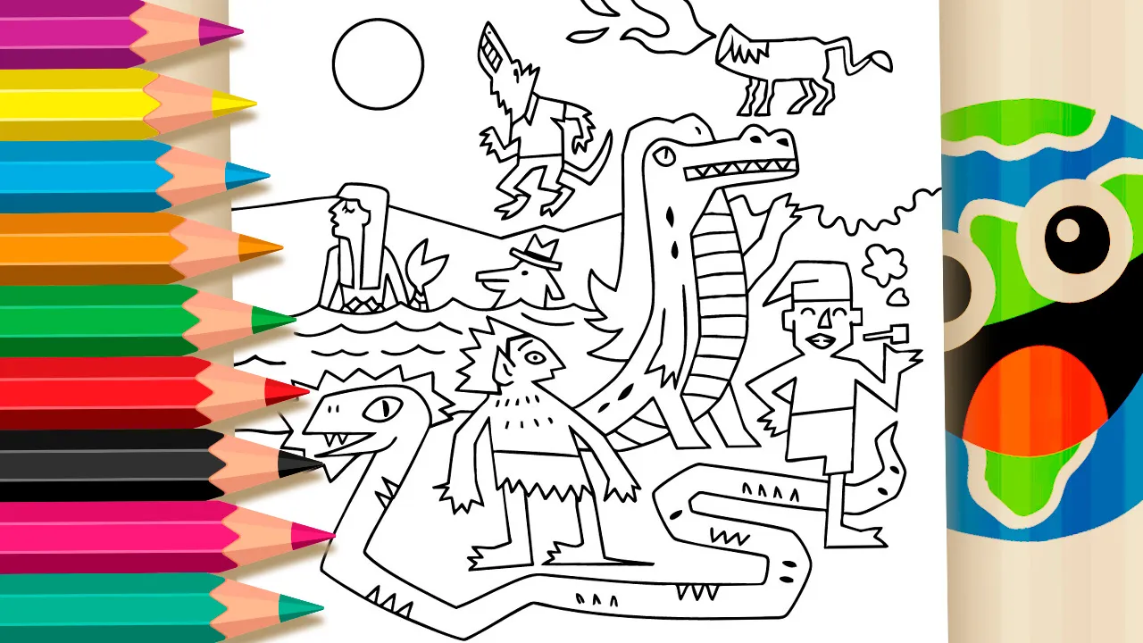 Desenho para Colorir Folclore Brasileiro – Pinte no Site ou Imprimir Grátis!