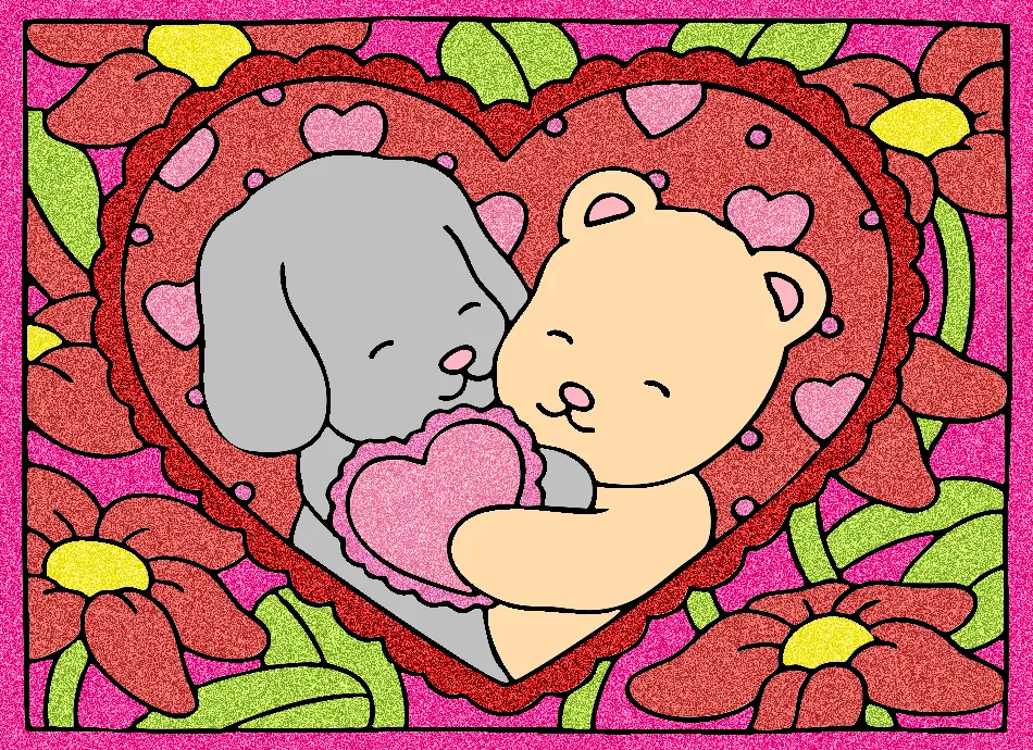 Dias do namorados – Desenho Colorido Online para Pintar e Imprimir | Jogo de Colorir Grátis no Mundo dos Jogos - Imagem Destacada