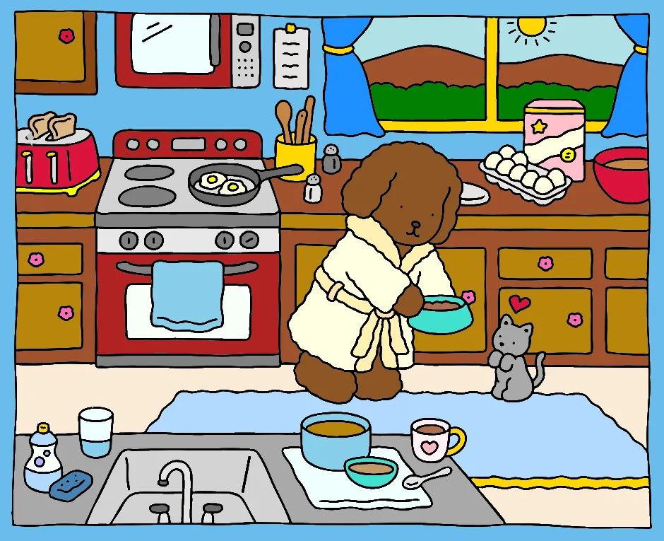 Doce manhã – Desenho Colorido Online para Pintar e Imprimir | Jogo de Colorir Grátis no Mundo dos Jogos - Imagem Destacada