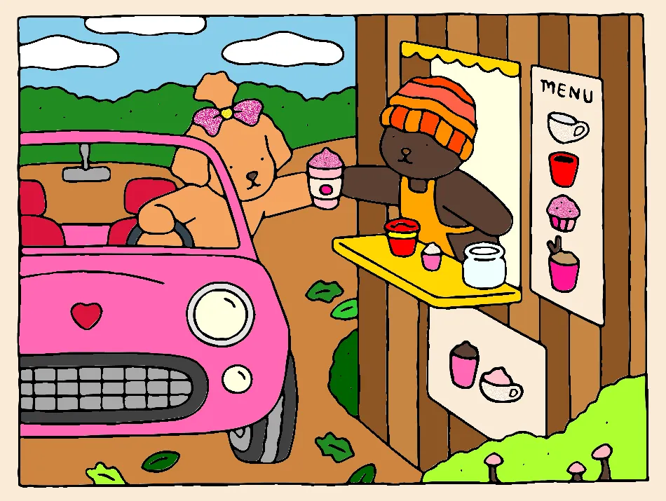 Doce pausa – Desenho Colorido Online para Pintar e Imprimir | Jogo de Colorir Grátis no Mundo dos Jogos - Imagem Destacada