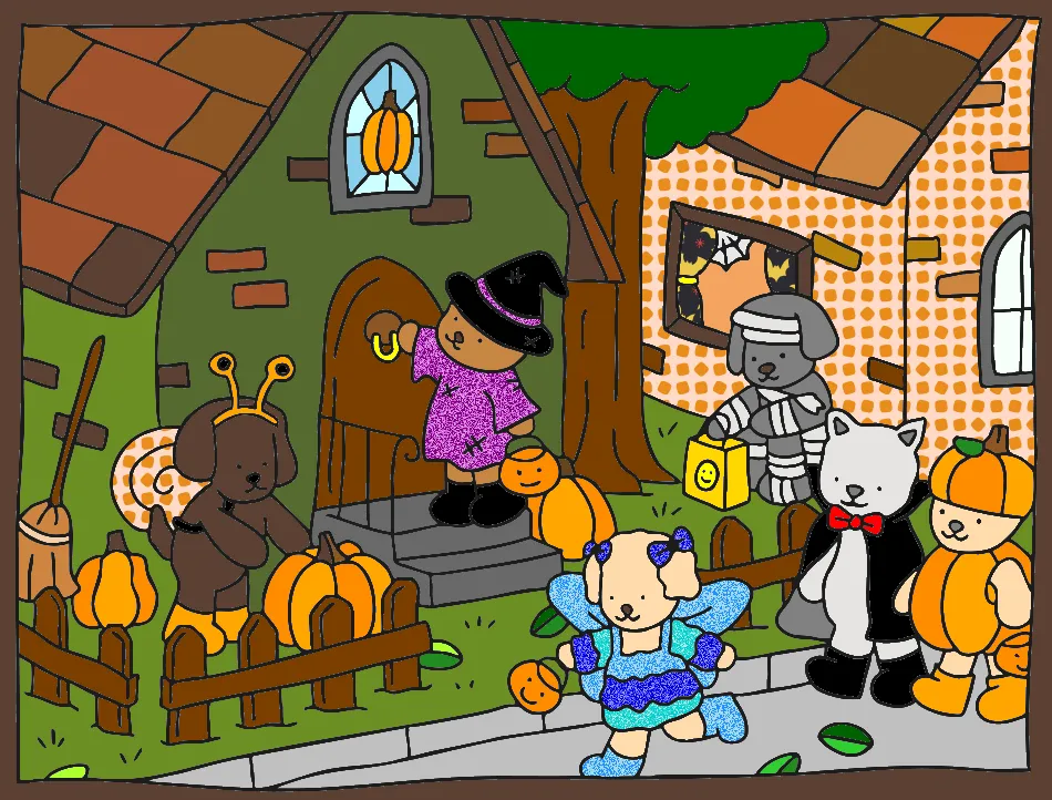 Doces divertidas travessuras – Desenho Colorido Online para Pintar e Imprimir | Jogo de Colorir Grátis no Mundo dos Jogos - Imagem Destacada