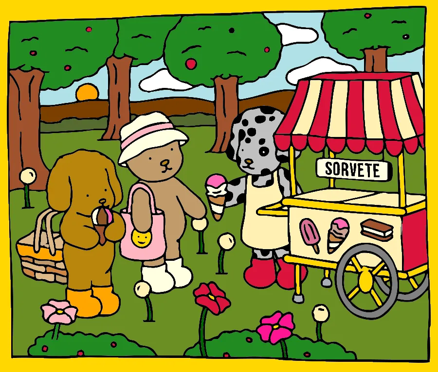 Doces sorvetes – Desenho Colorido Online para Pintar e Imprimir | Jogo de Colorir Grátis no Mundo dos Jogos - Imagem Destacada