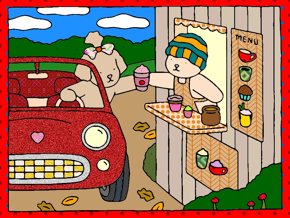 Dri thru – Desenho Colorido Online para Pintar e Imprimir | Jogo de Colorir Grátis no Mundo dos Jogos - Imagem Destacada