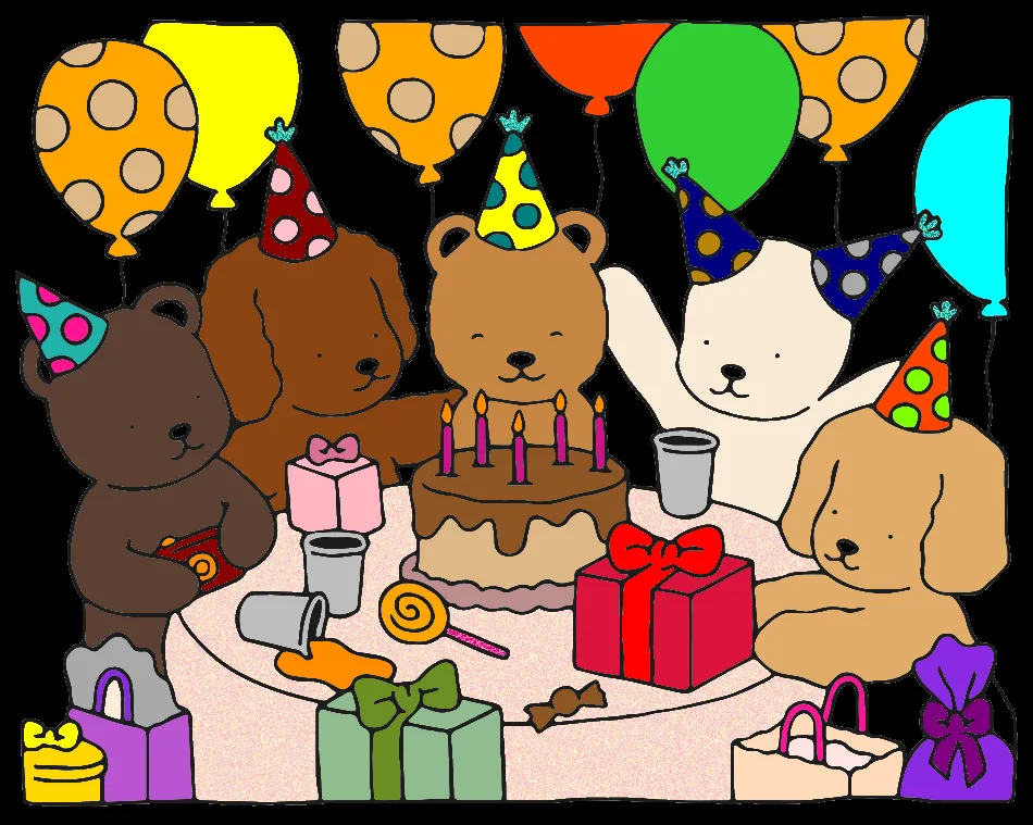 fazendo a festa – Desenho Colorido Online para Pintar e Imprimir | Jogo de Colorir Grátis no Mundo dos Jogos - Imagem Destacada