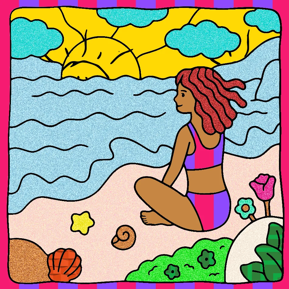 fui viajar pra praia ebaaaaa – Desenho Colorido Online para Pintar e Imprimir | Jogo de Colorir Grátis no Mundo dos Jogos - Imagem Destacada