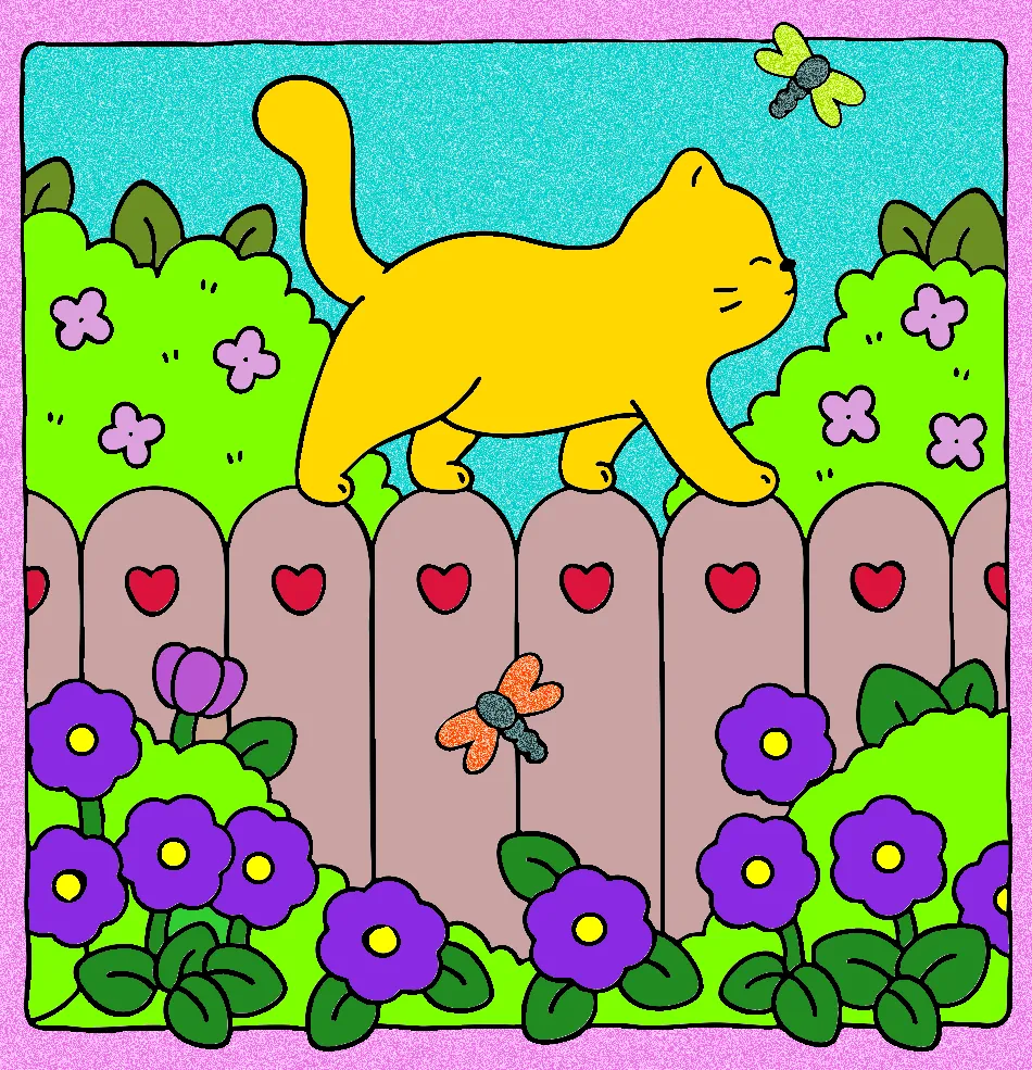 Gatinho feliz – Desenho Colorido Online para Pintar e Imprimir | Jogo de Colorir Grátis no Mundo dos Jogos - Imagem Destacada