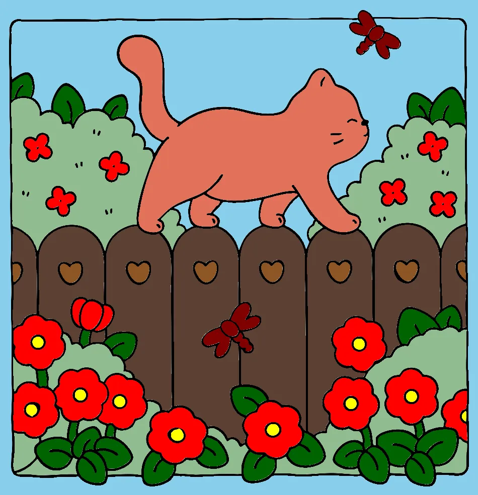 gato fofo – Desenho Colorido Online para Pintar e Imprimir | Jogo de Colorir Grátis no Mundo dos Jogos - Imagem Destacada
