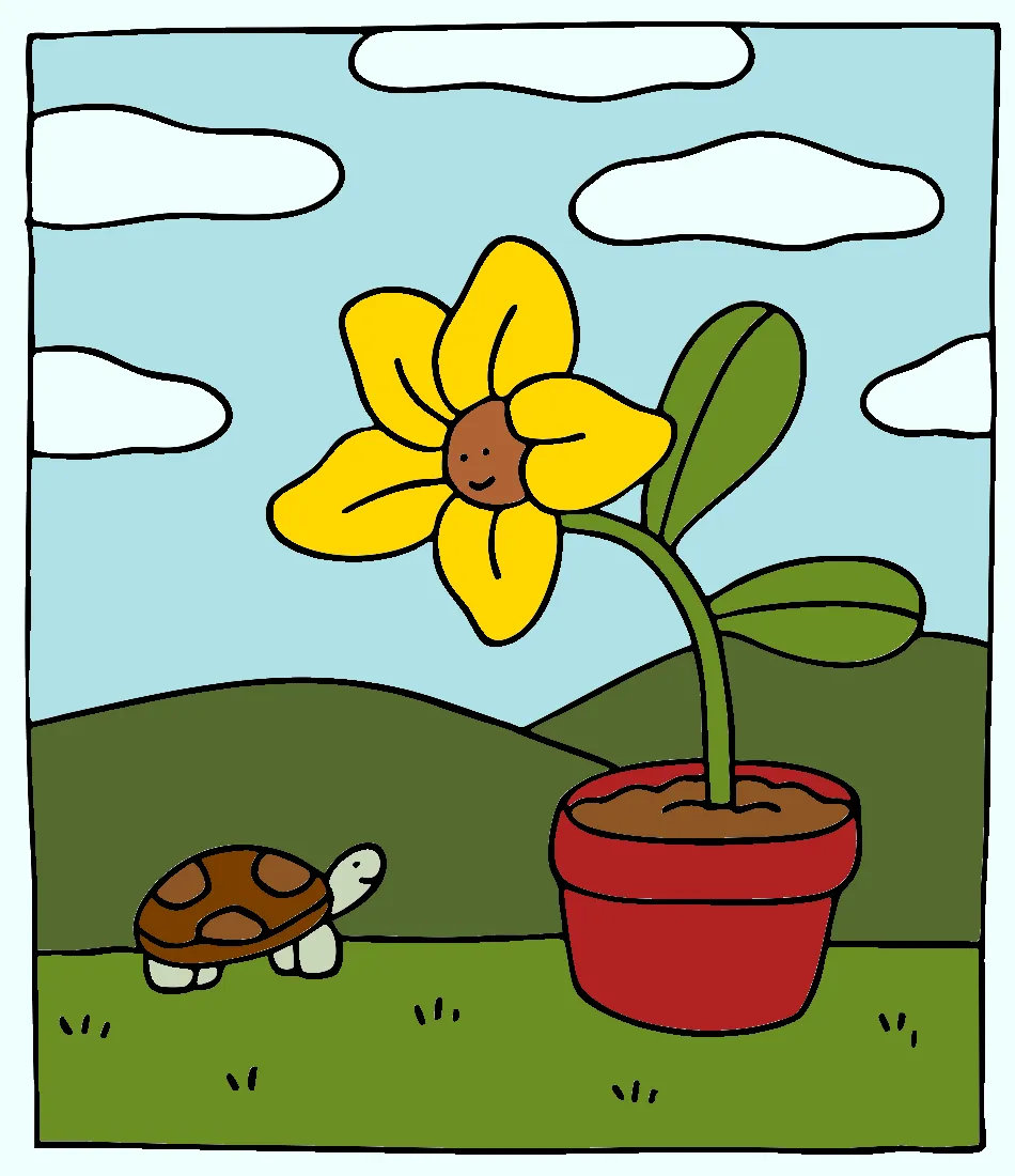 girassol – Desenho Colorido Online para Pintar e Imprimir | Jogo de Colorir Grátis no Mundo dos Jogos - Imagem Destacada