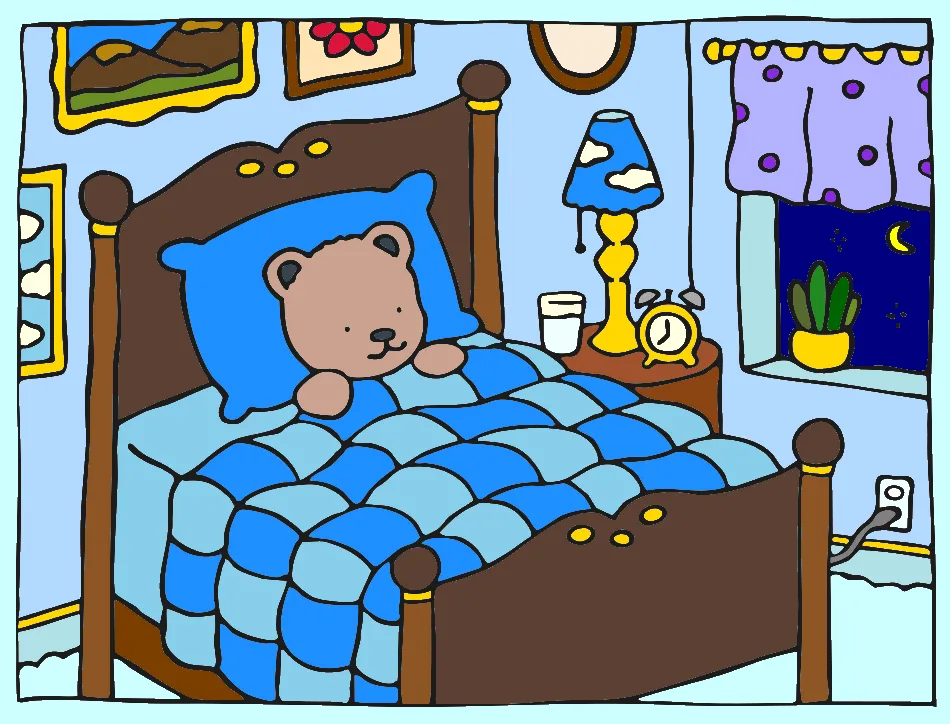 Hora de dormir – Desenho Colorido Online para Pintar e Imprimir | Jogo de Colorir Grátis no Mundo dos Jogos - Imagem Destacada