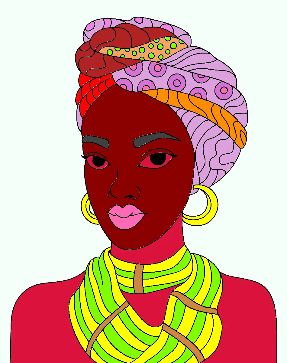 Maria negra – Desenho Colorido Online para Pintar e Imprimir | Jogo de Colorir Grátis no Mundo dos Jogos - Imagem Destacada