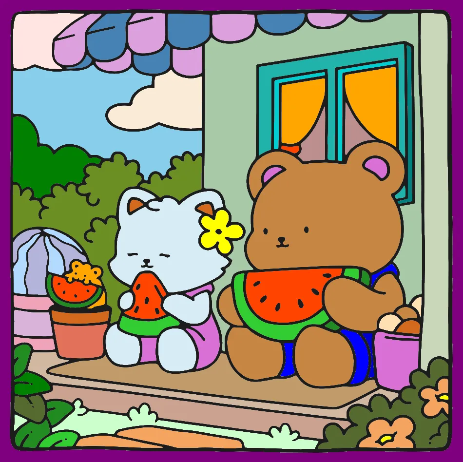 Melancias – Desenho Colorido Online para Pintar e Imprimir | Jogo de Colorir Grátis no Mundo dos Jogos - Imagem Destacada