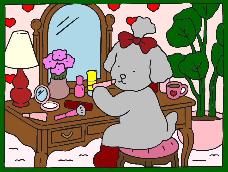 Momento beleza – Desenho Colorido Online para Pintar e Imprimir | Jogo de Colorir Grátis no Mundo dos Jogos - Imagem Destacada