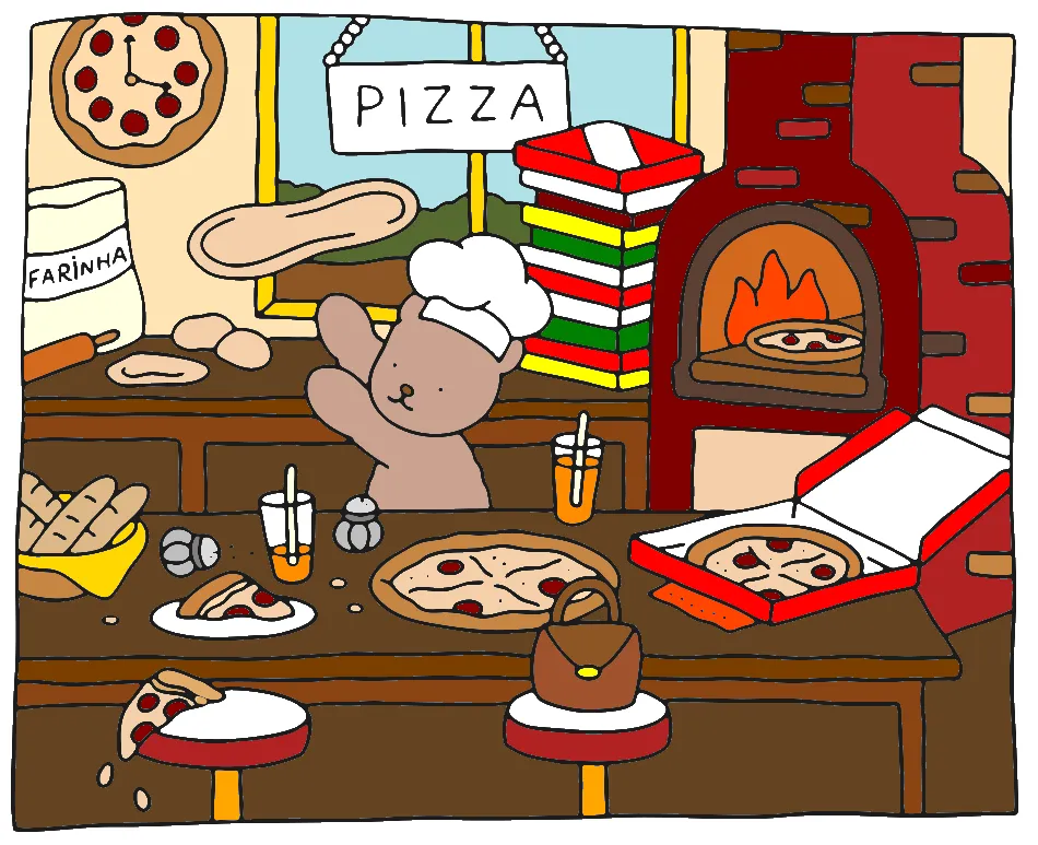 Parada pizza – Desenho Colorido Online para Pintar e Imprimir | Jogo de Colorir Grátis no Mundo dos Jogos - Imagem Destacada