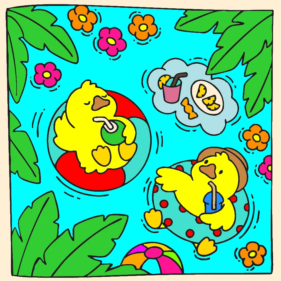 patinhos – Desenho Colorido Online para Pintar e Imprimir | Jogo de Colorir Grátis no Mundo dos Jogos - Imagem Destacada