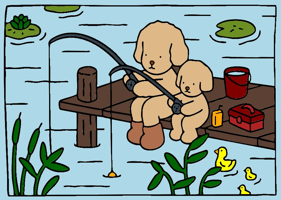 pescaria – Desenho Colorido Online para Pintar e Imprimir | Jogo de Colorir Grátis no Mundo dos Jogos - Imagem Destacada