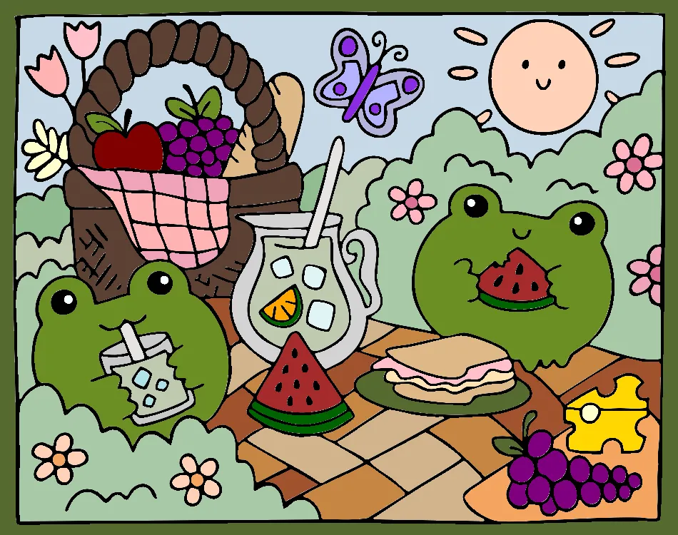 PIQUISAPOS – Desenho Colorido Online para Pintar e Imprimir | Jogo de Colorir Grátis no Mundo dos Jogos - Imagem Destacada