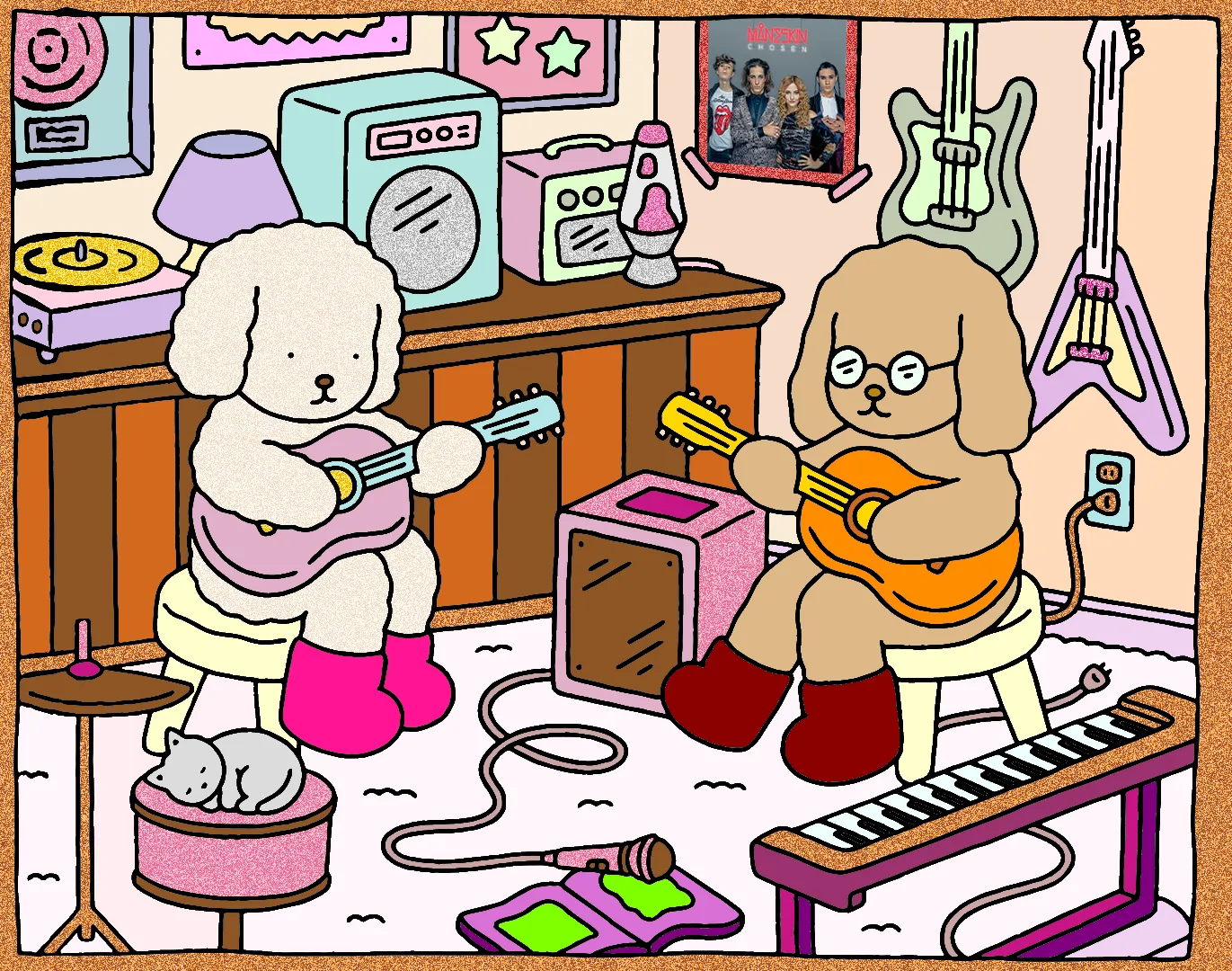 Rock and Roll – Desenho Colorido Online para Pintar e Imprimir | Jogo de Colorir Grátis no Mundo dos Jogos - Imagem Destacada