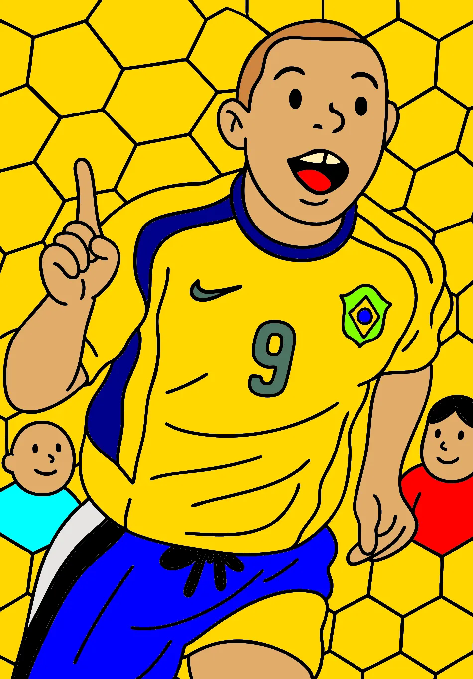 toma ronaldinho – Desenho Colorido Online para Pintar e Imprimir | Jogo de Colorir Grátis no Mundo dos Jogos - Imagem Destacada