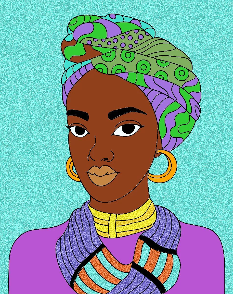 UMA MENINA NEGRA – Desenho Colorido Online para Pintar e Imprimir | Jogo de Colorir Grátis no Mundo dos Jogos - Imagem Destacada