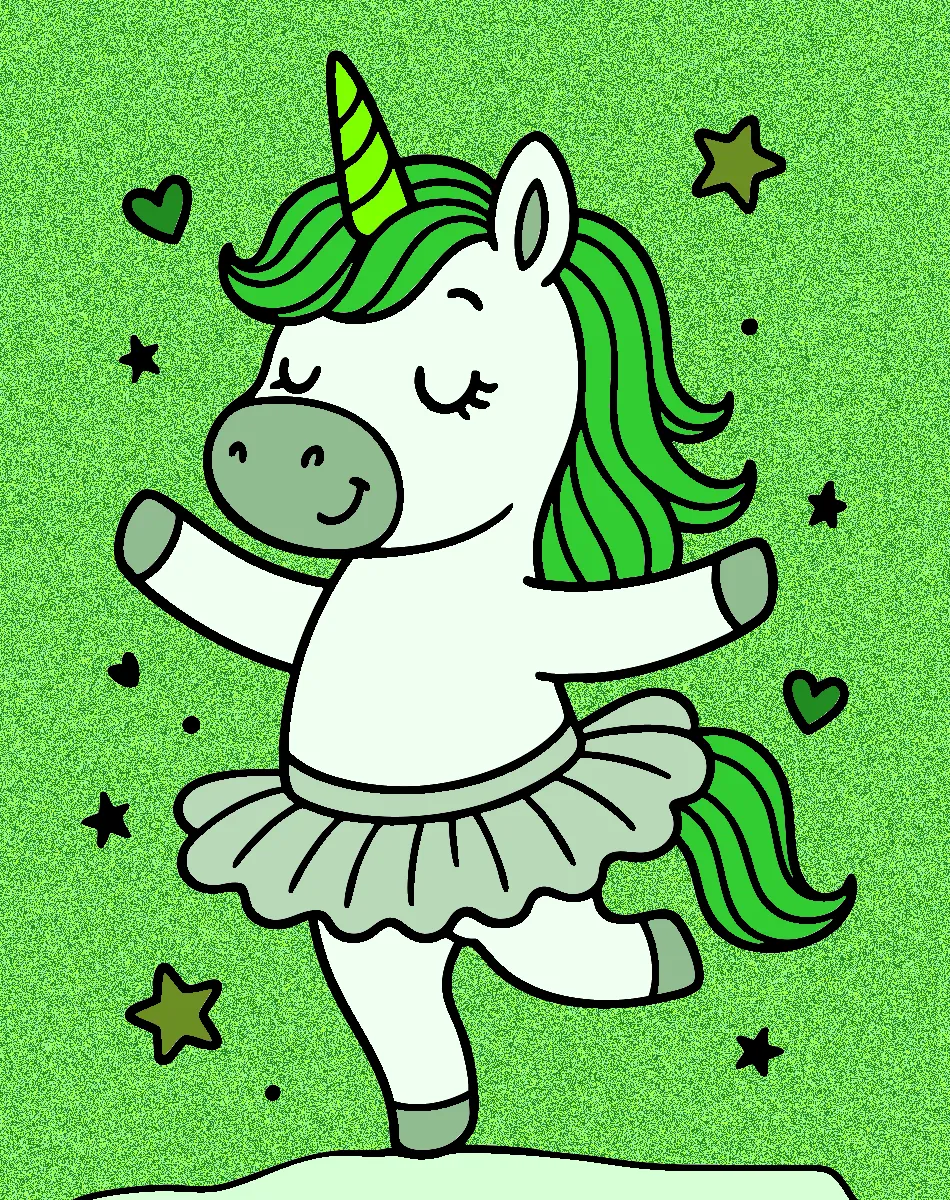 Unicorni balerino do palmeiras – Desenho Colorido Online para Pintar e Imprimir | Jogo de Colorir Grátis no Mundo dos Jogos - Imagem Destacada