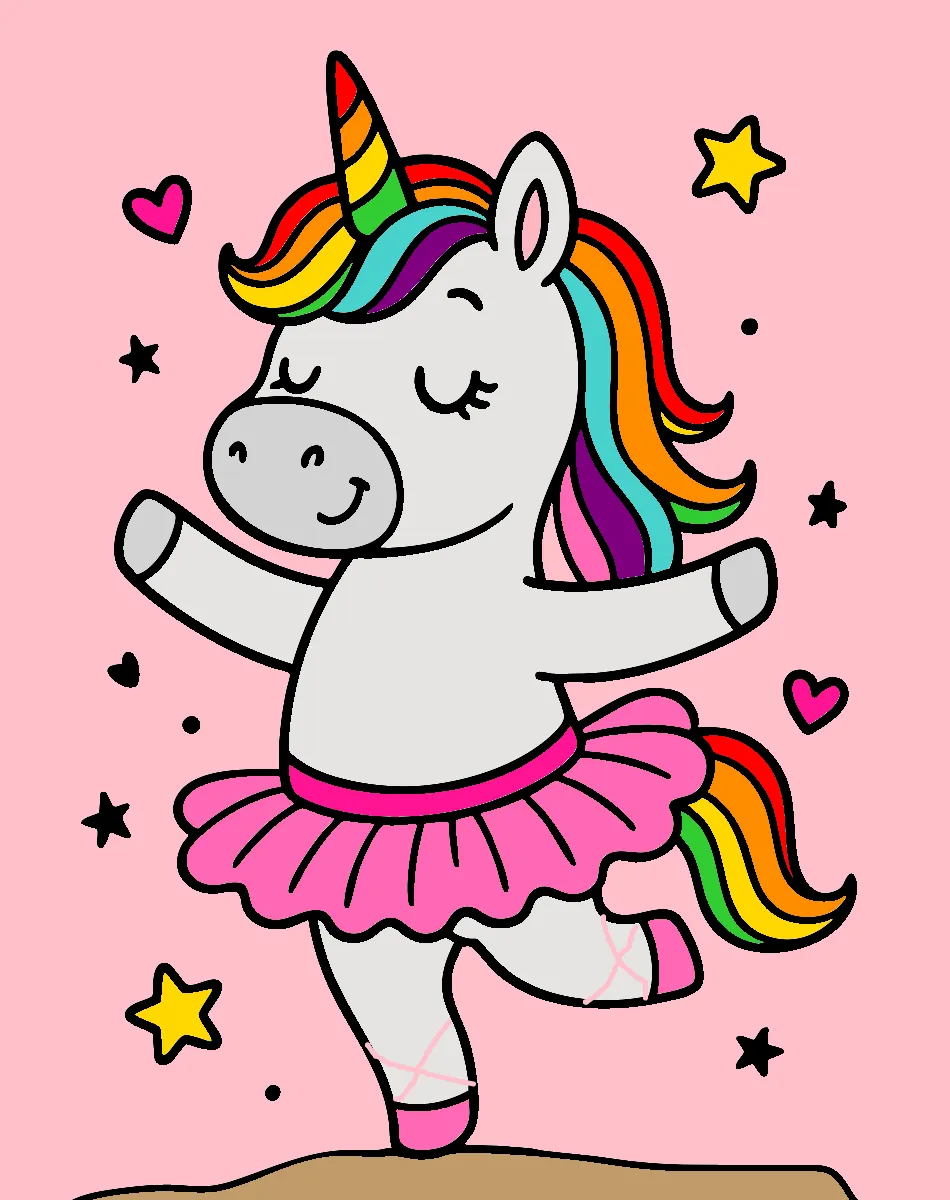 Unicorniu balerino – Desenho Colorido Online para Pintar e Imprimir | Jogo de Colorir Grátis no Mundo dos Jogos - Imagem Destacada