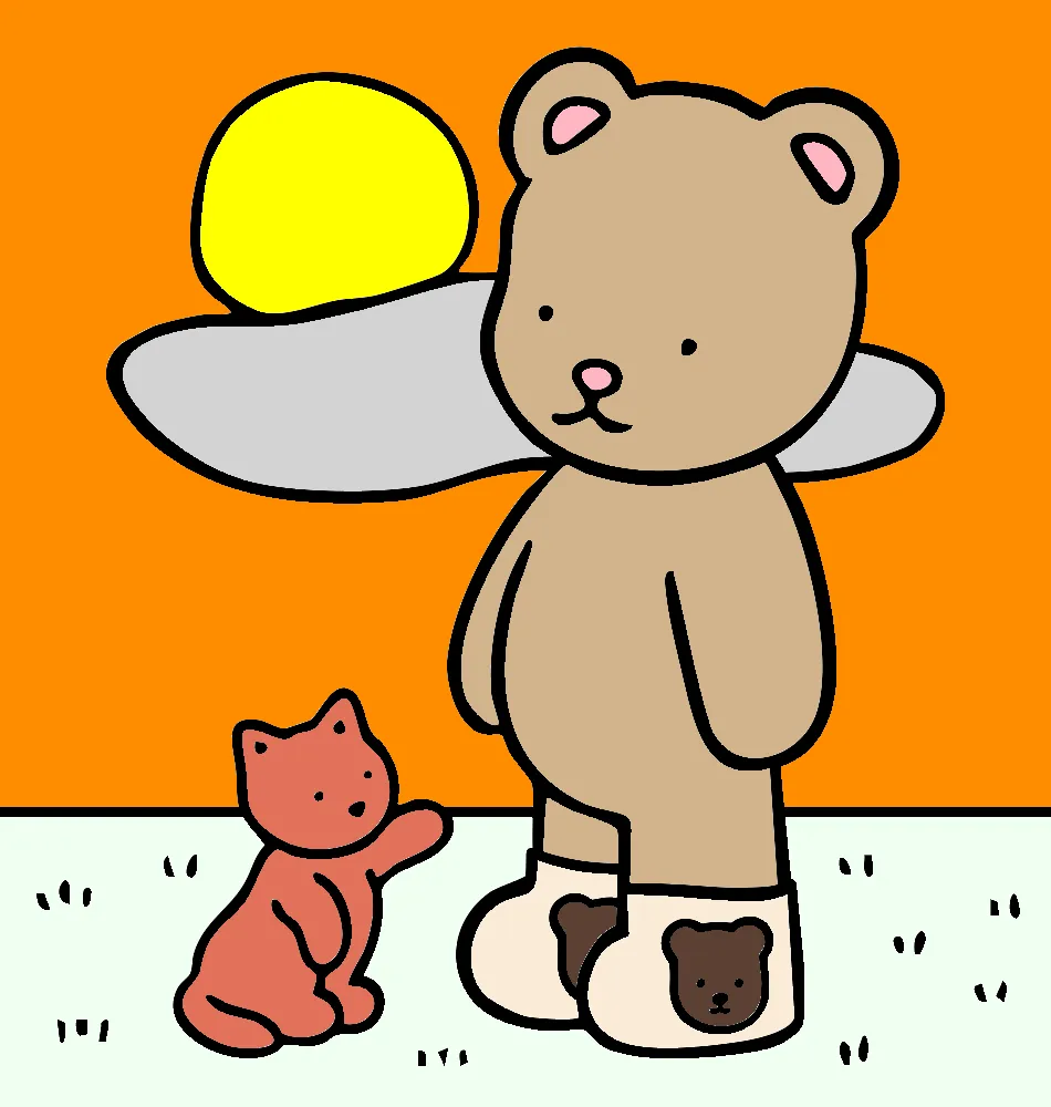 urso e gato – Desenho Colorido Online para Pintar e Imprimir | Jogo de Colorir Grátis no Mundo dos Jogos - Imagem Destacada