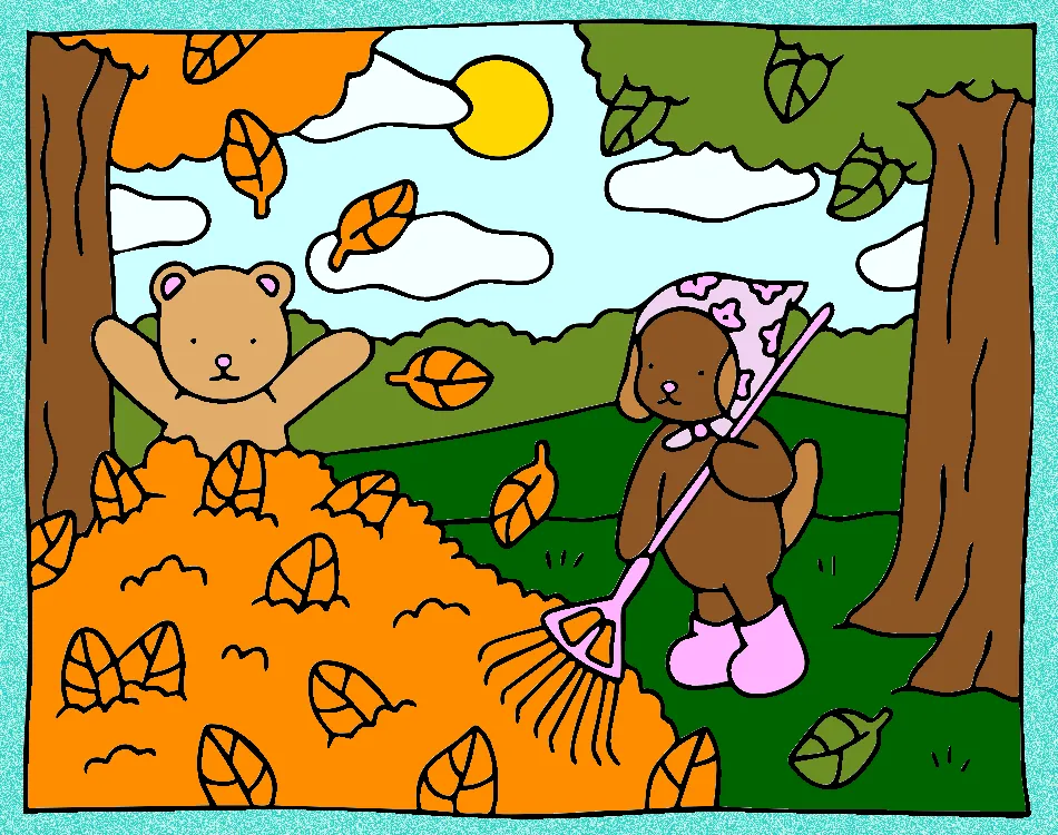 Varrendo o quintal – Desenho Colorido Online para Pintar e Imprimir | Jogo de Colorir Grátis no Mundo dos Jogos - Imagem Destacada