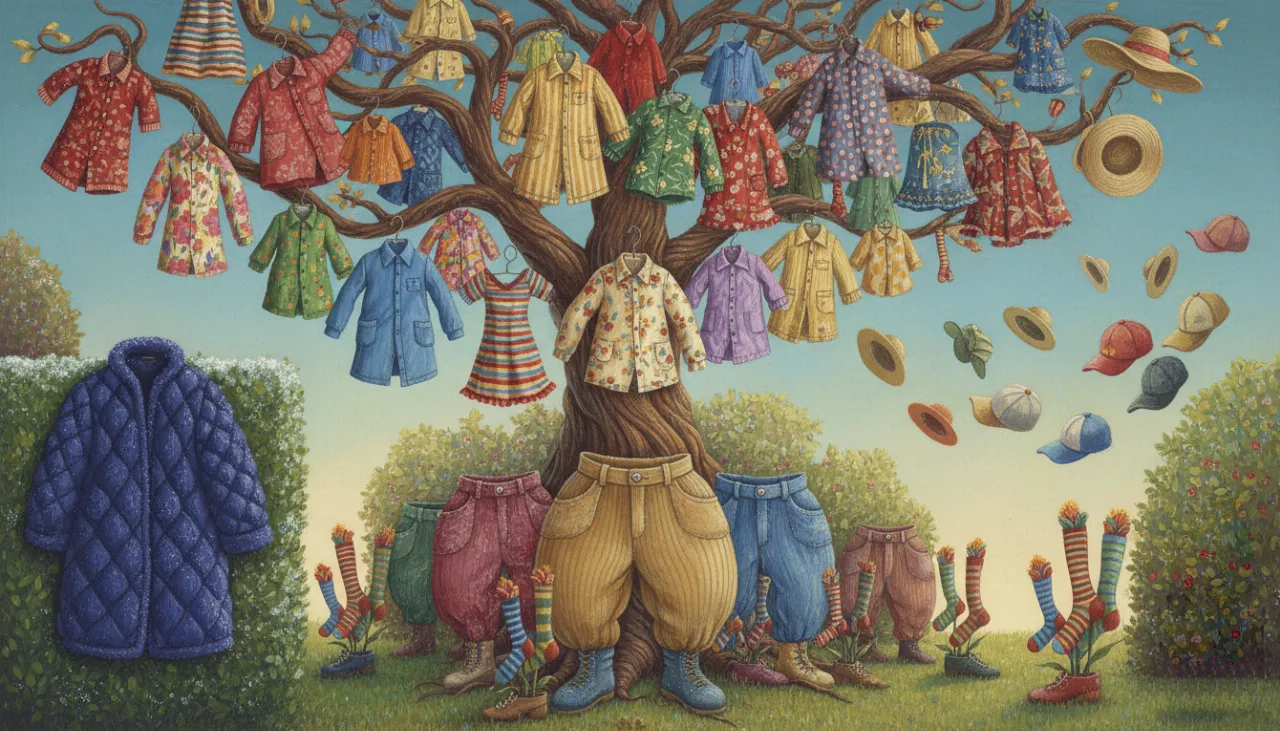 Já pensou se as roupas fossem como frutas e brotassem das árvores?!