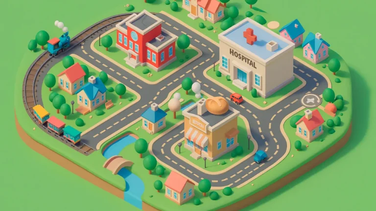 Na cidade, cada coisa tem seu devido lugar.