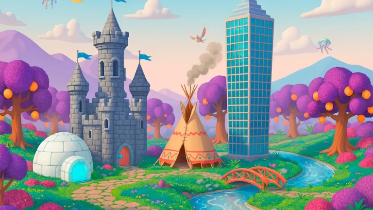 Casa, apartamento, barraco, castelo, iglu, oca. Onde moram as pessoas?