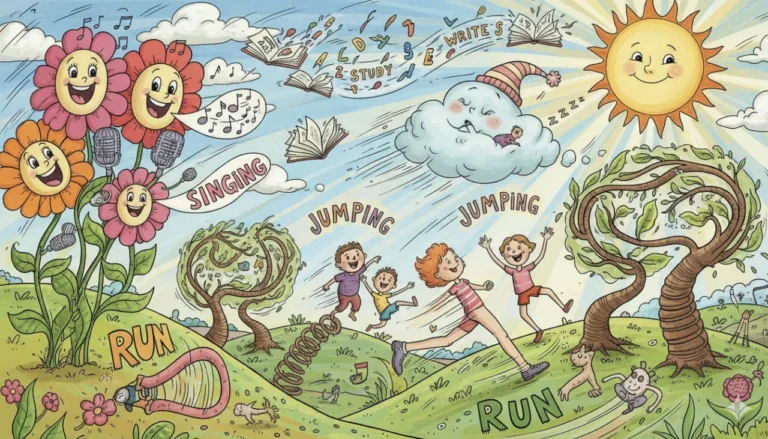 Uma paisagem mágica e cheia de energia onde tudo está em constante movimento e ação!