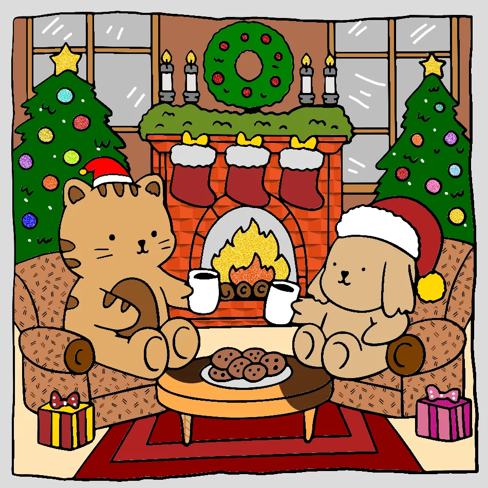 café de natal – Desenho Colorido Online para Pintar e Imprimir | Jogo de Colorir Grátis no Mundo dos Jogos - Imagem Destacada