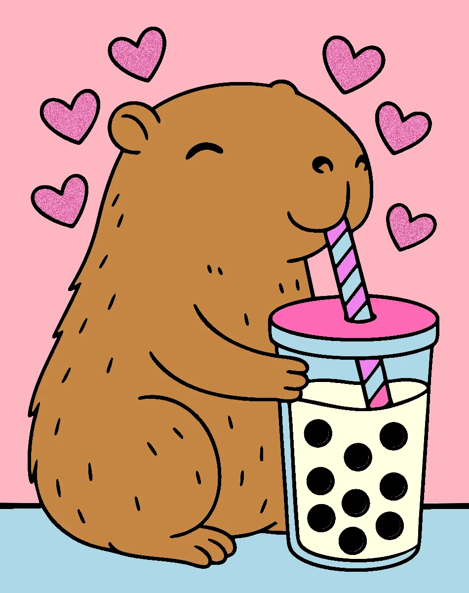 Capibara – Desenho Colorido Online para Pintar e Imprimir | Jogo de Colorir Grátis no Mundo dos Jogos - Imagem Destacada