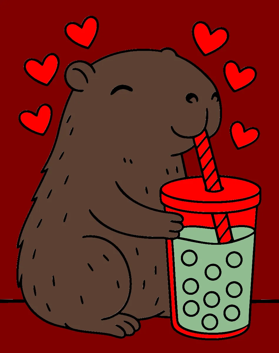 capivara linda – Desenho Colorido Online para Pintar e Imprimir | Jogo de Colorir Grátis no Mundo dos Jogos - Imagem Destacada
