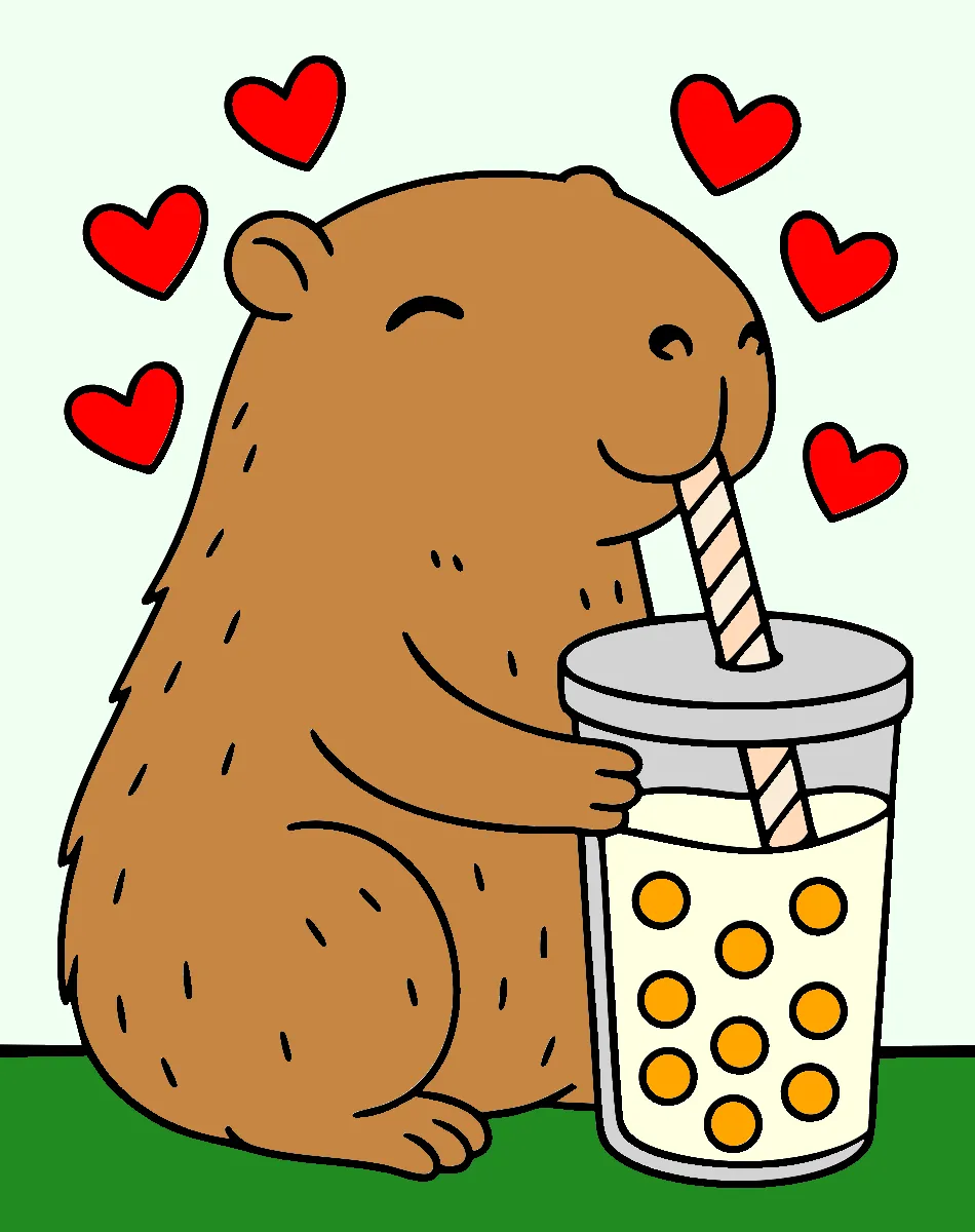 Capivarinha feliz – Desenho Colorido Online para Pintar e Imprimir | Jogo de Colorir Grátis no Mundo dos Jogos - Imagem Destacada