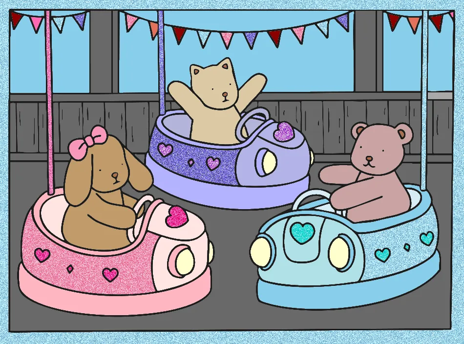 carrinhos bate-bate – Desenho Colorido Online para Pintar e Imprimir | Jogo de Colorir Grátis no Mundo dos Jogos - Imagem Destacada