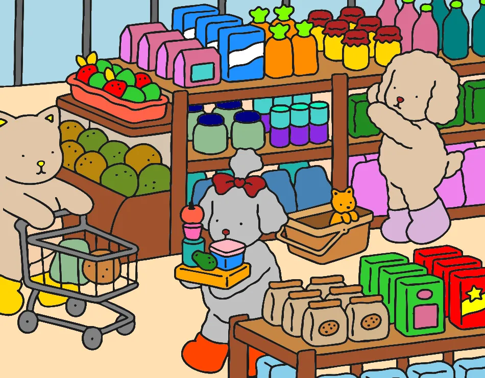 Compras – Desenho Colorido Online para Pintar e Imprimir | Jogo de Colorir Grátis no Mundo dos Jogos - Imagem Destacada