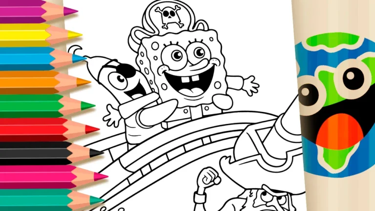 Desenho para colorir Desenho de Bob Esponja em Busca da Calça Quadrada para Colorir