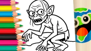 Desenho para colorir Desenho do Gollum para Colorir