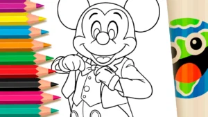 Desenho para colorir Desenho do Mickey da Disneyland para Colorir - Imprimir PDF Grátis ou Pintar Online!