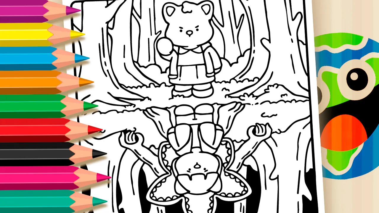 Desenho Kawaii de Stranger Things para Colorir