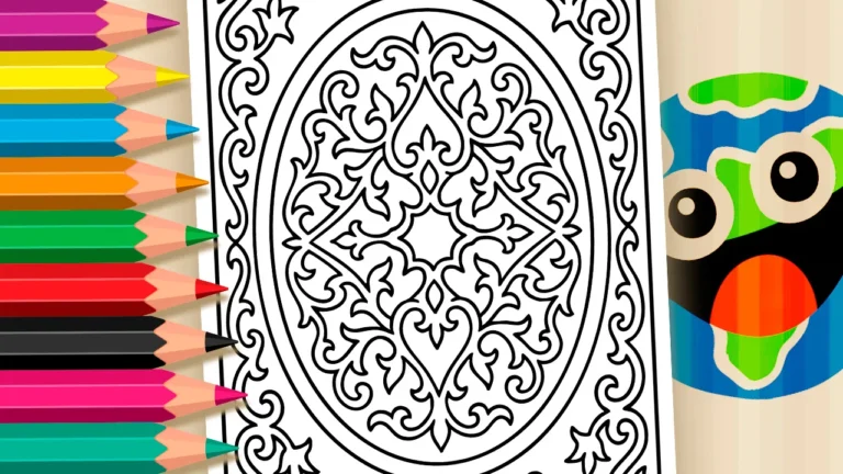 Desenho para colorir Desenho de Tapete Persa Mágico para Colorir