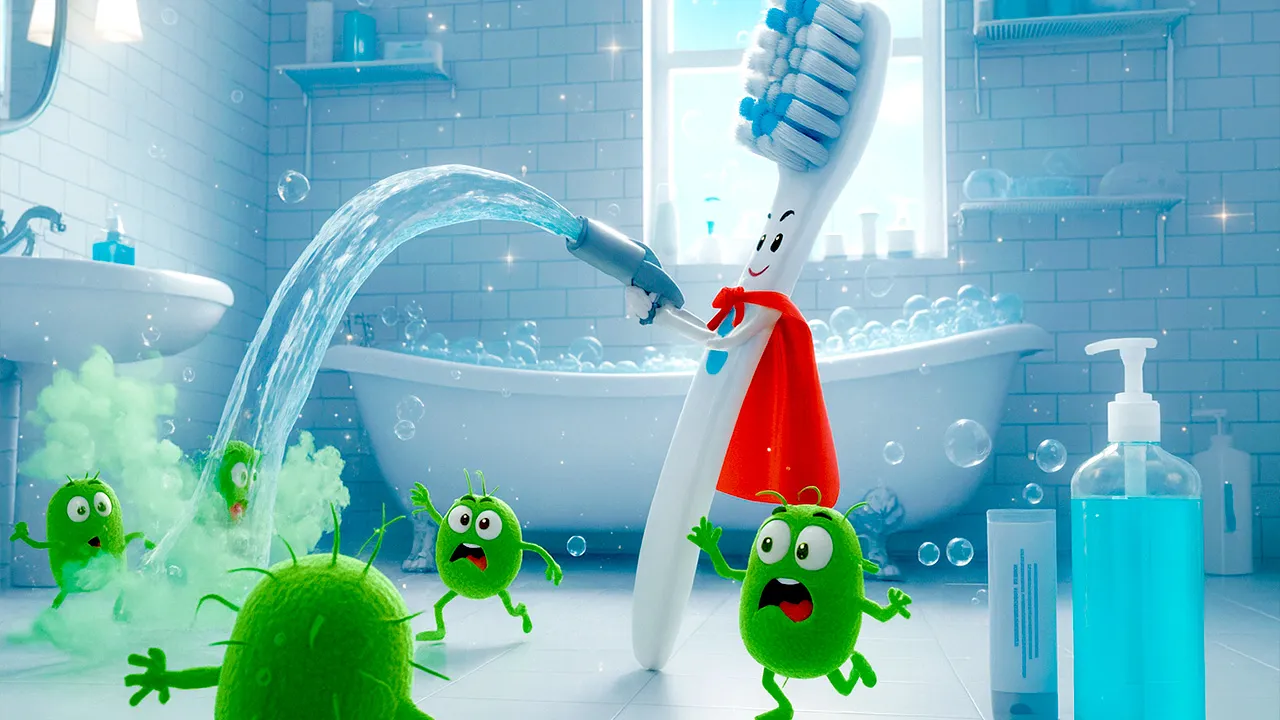 A Super Escova de Dentes dá uma lição nas bactérias!