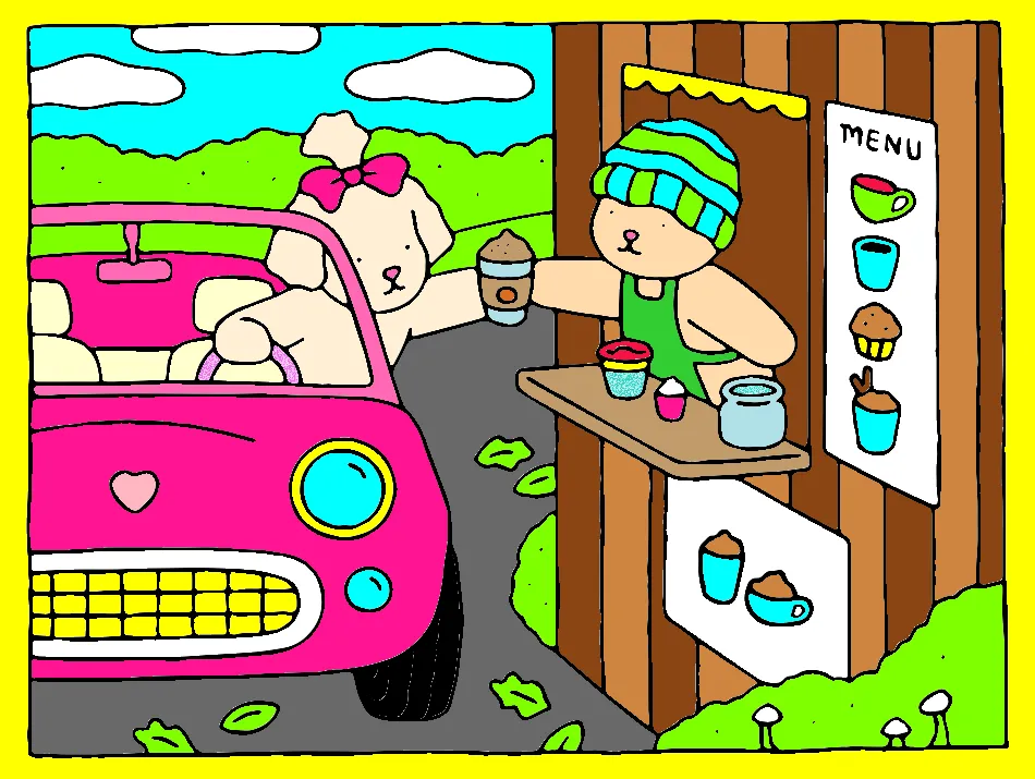fast café – Desenho Colorido Online para Pintar e Imprimir | Jogo de Colorir Grátis no Mundo dos Jogos - Imagem Destacada