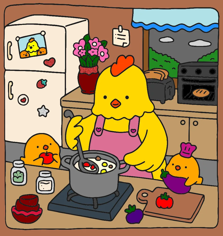 galinhas – Desenho Colorido Online para Pintar e Imprimir | Jogo de Colorir Grátis no Mundo dos Jogos - Imagem Destacada