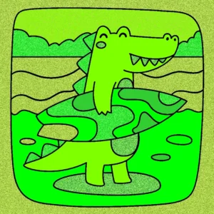 jacare e seu mundo verde